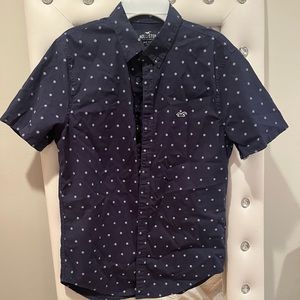 Navy blue button down